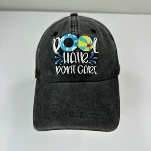 Pool Hair Dont Care Baseball Cap Embroidered Hat Women‎ Washed Cotton